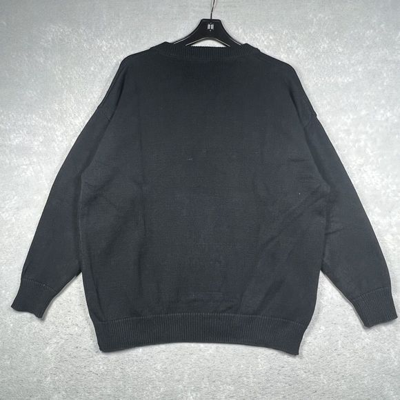 Vantage 90s Knit Sweater Adult XL Black Spell Out Ohio State University MADE USA - Picture 7 of 9